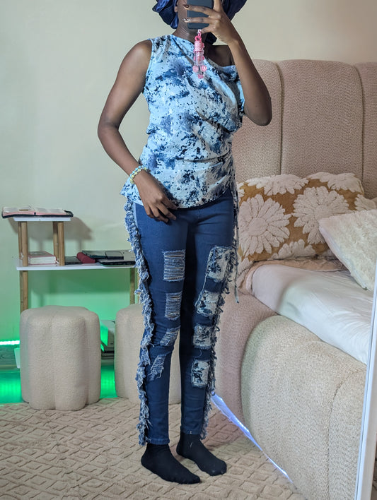 Trauser set top patches (blue only)