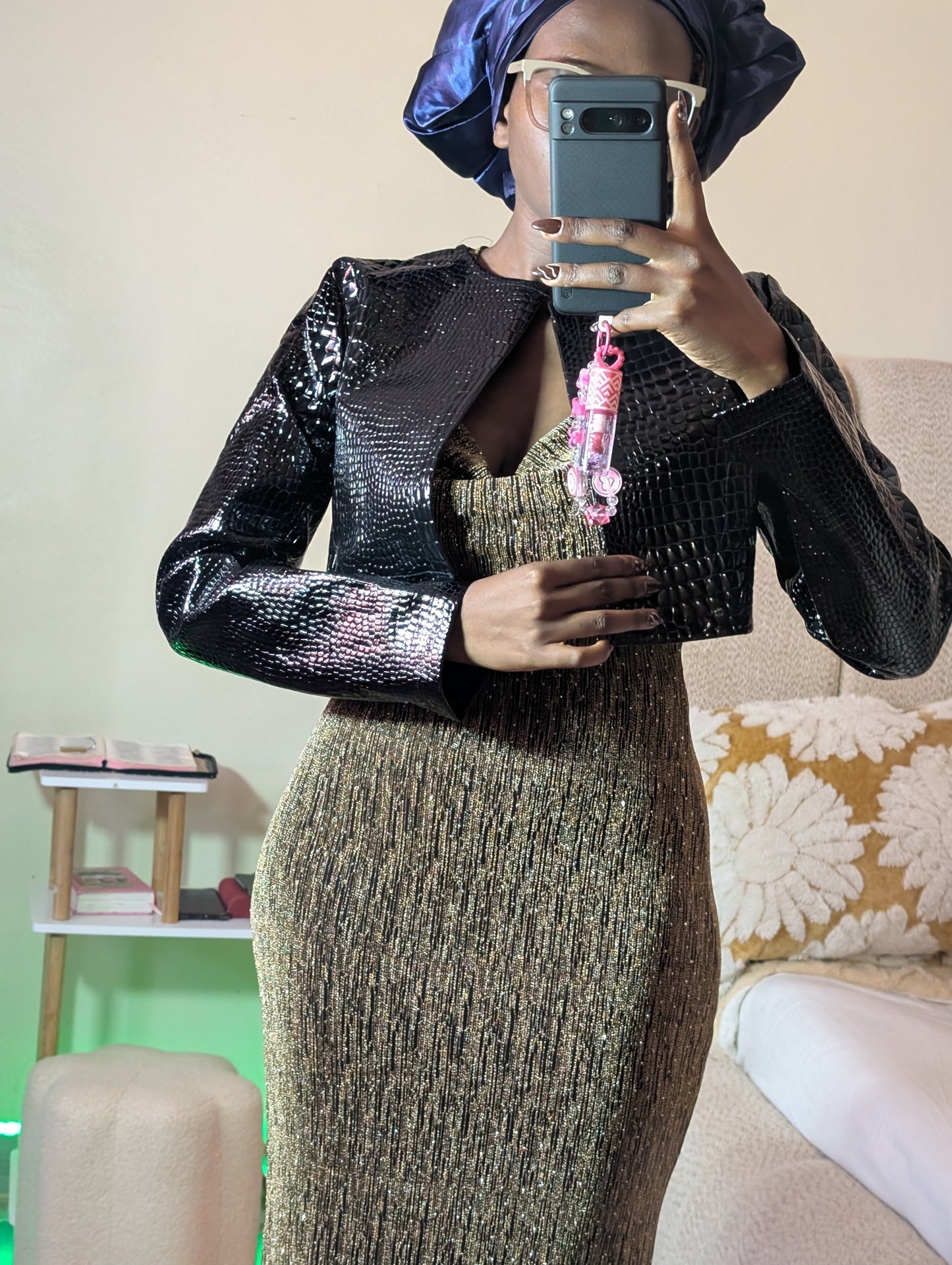 Pure black leather jacket